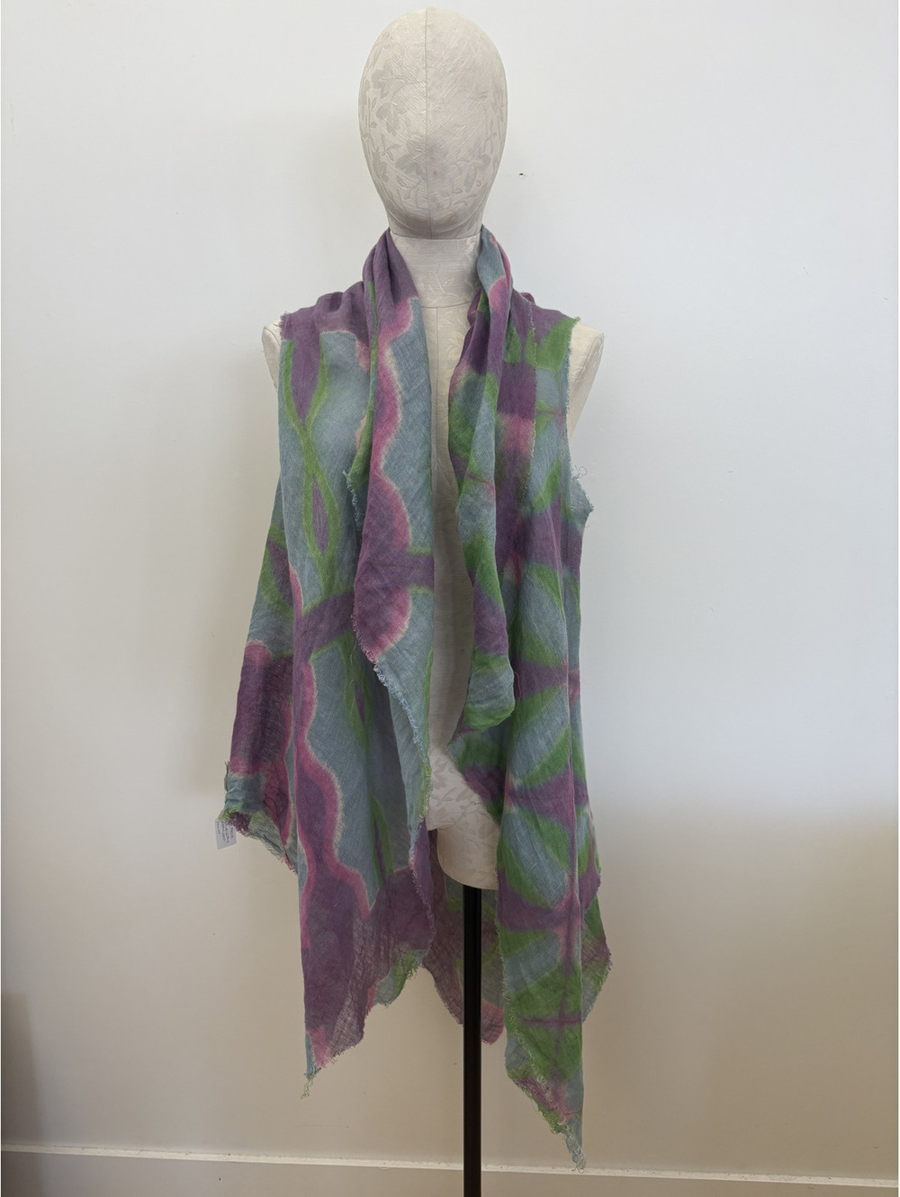 Kate Beck Asymmetrical Linen Wrap Vest (one size)